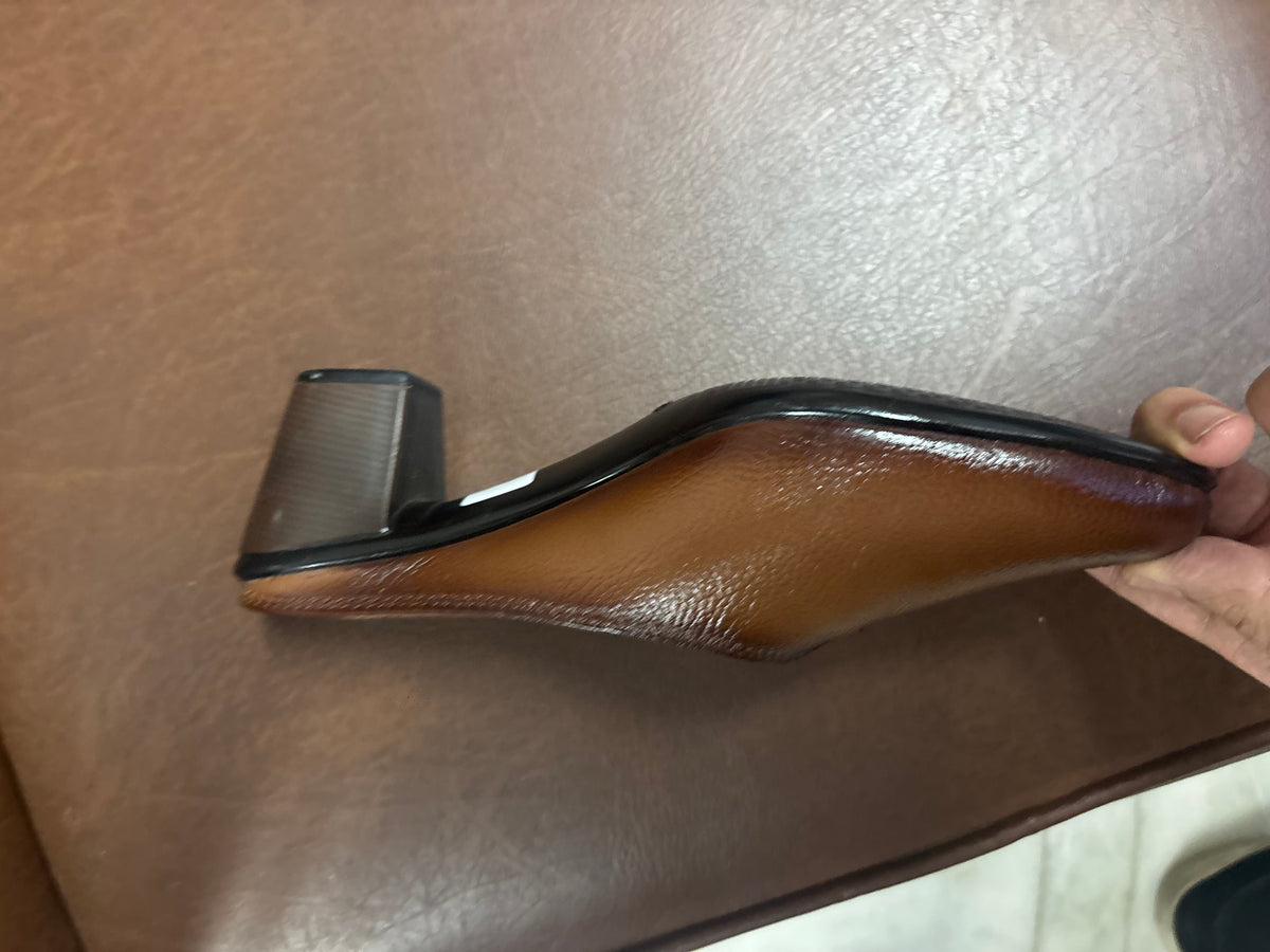 Autumn 2.0 Leather Back Open Block Heel Mules