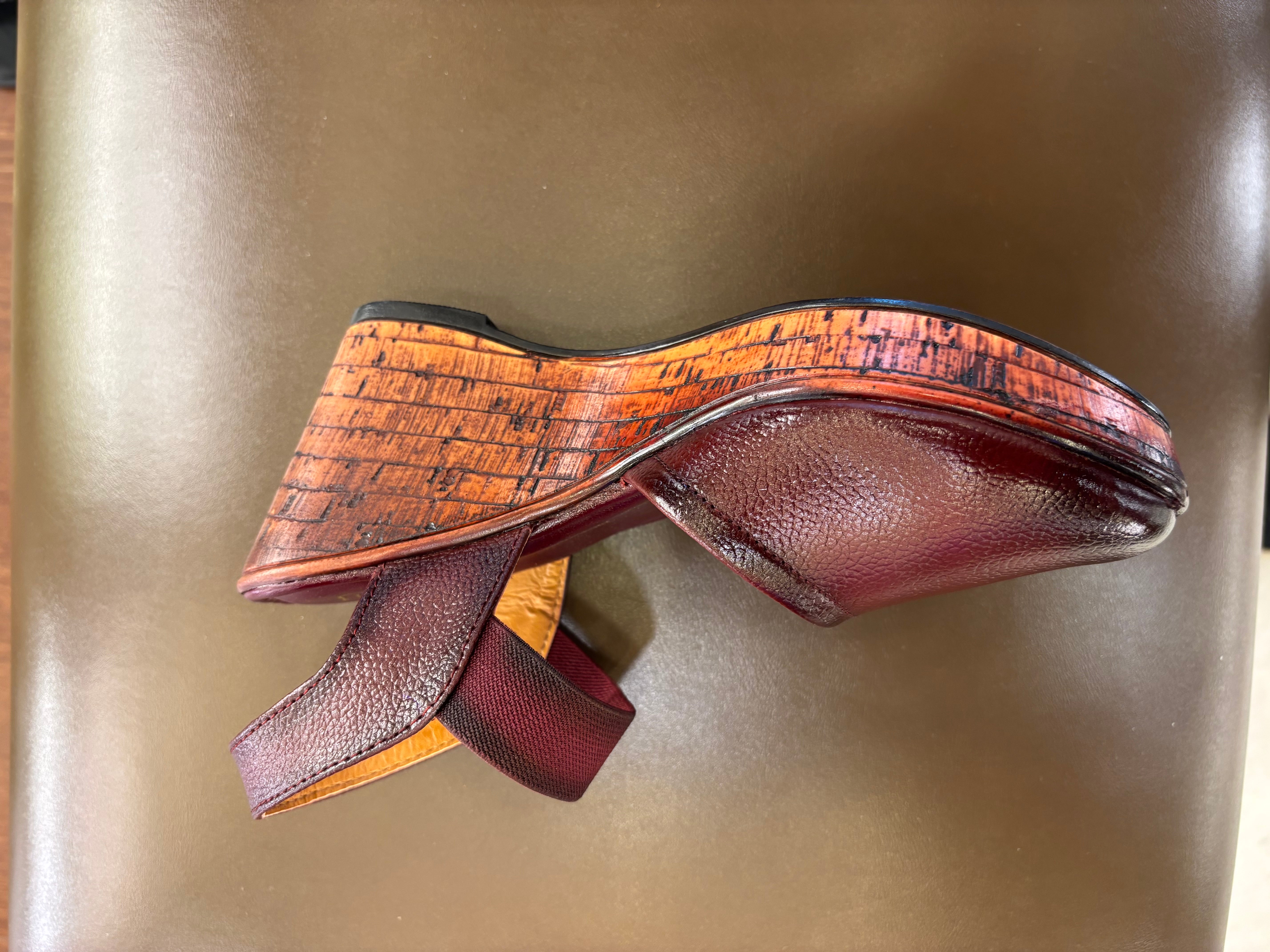Jess Leather Platform Wedge Heel Sandals