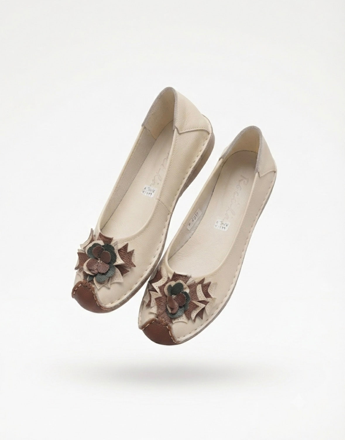 Flora 5.0 Premium Leather Cushioned Ballerinas