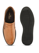 Regalia Tan Leather Slip ons - The Heels India