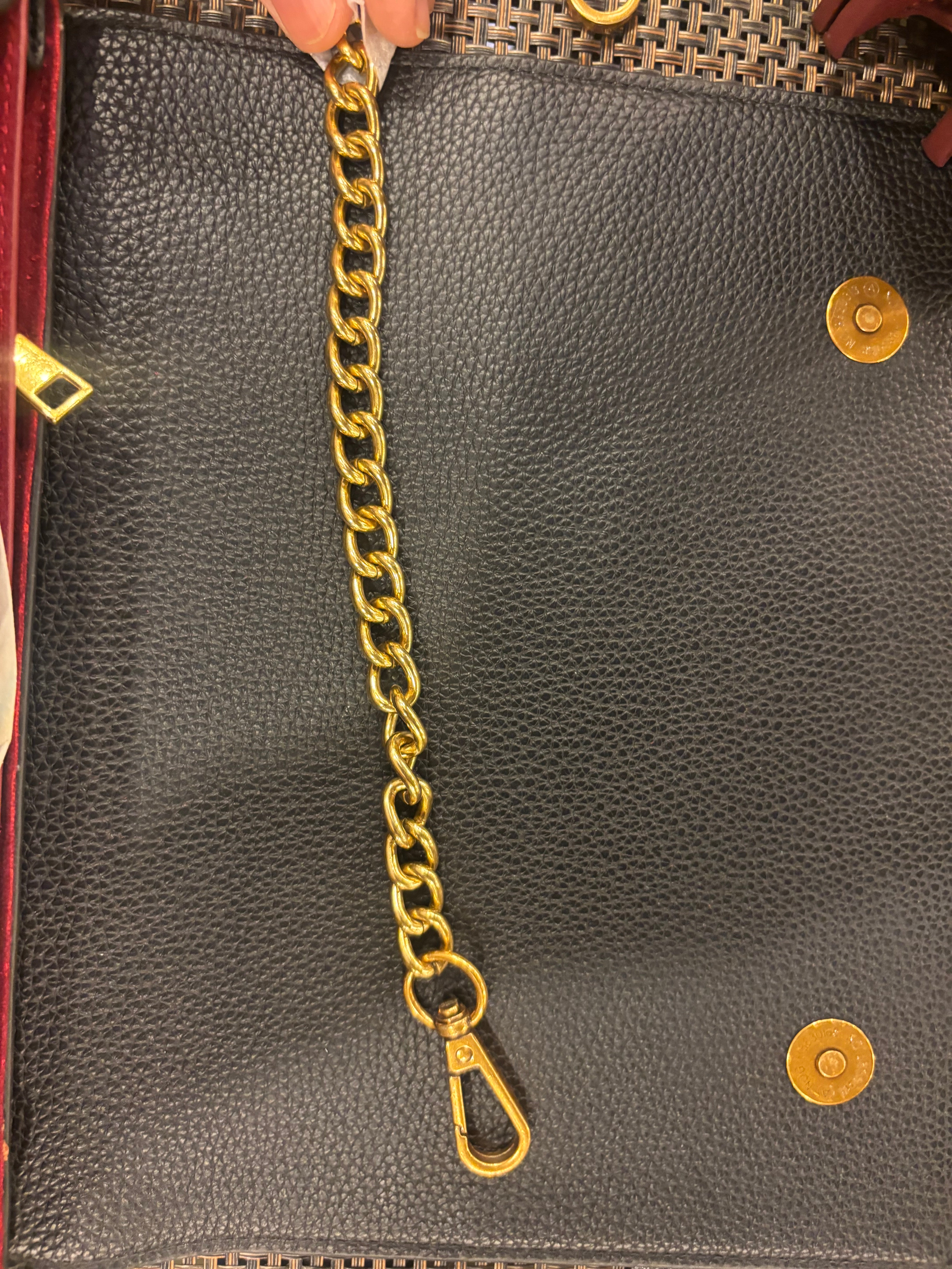 Metallic Snake Buckle Top Flap Sling Bag
