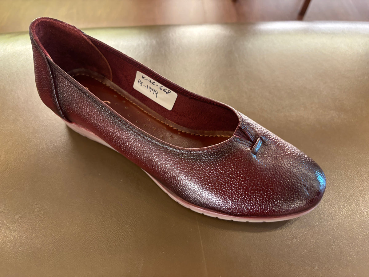 Kylie Leather Everyday Wedge Ballerinas