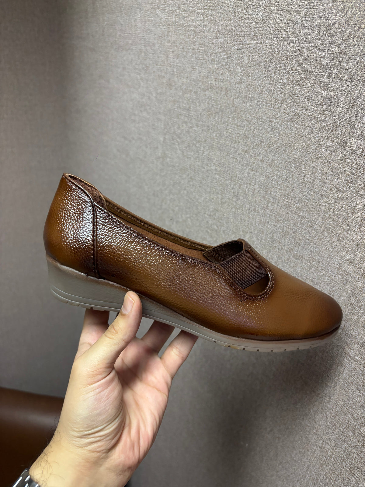 Kylie 2.0 Leather Elastic Wedge Ballerinas