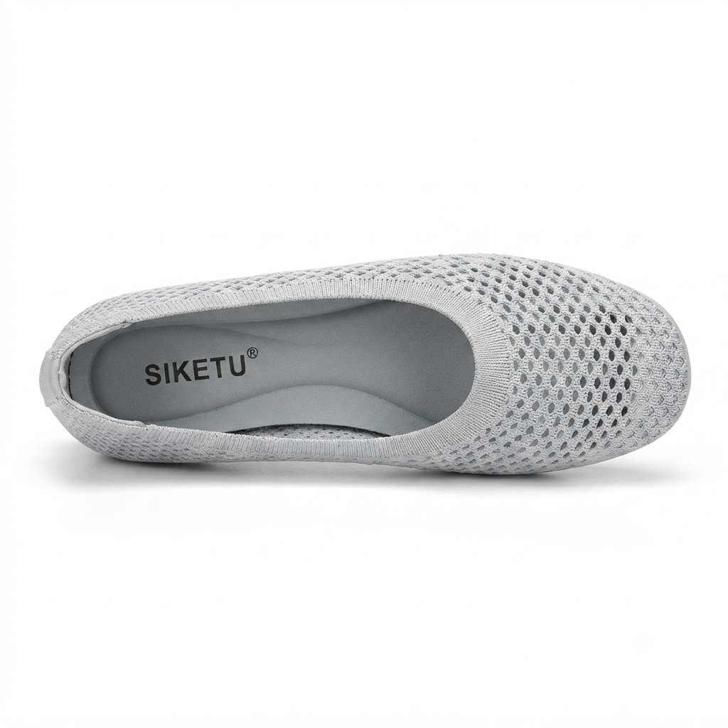 Grace Crochet Flat Flexi Comfort Ballerinas