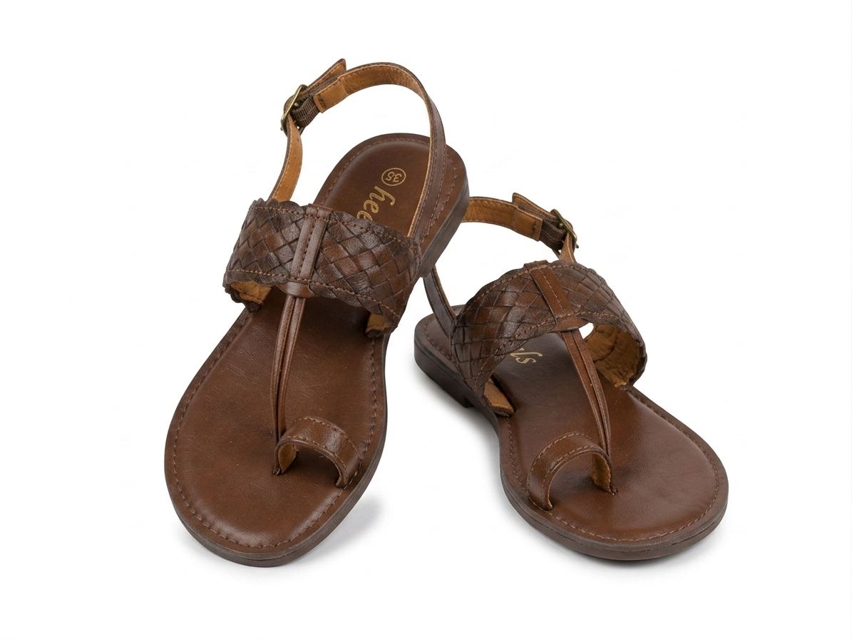 Venezia Woven Leather Flat Sandals