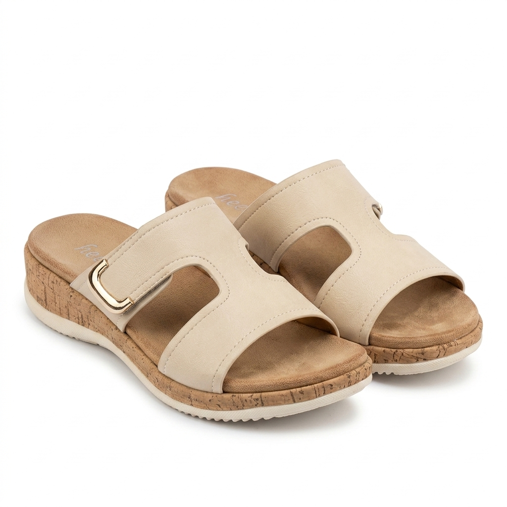 Belinda Comfort Slippers – Cushioned Velcro Strap