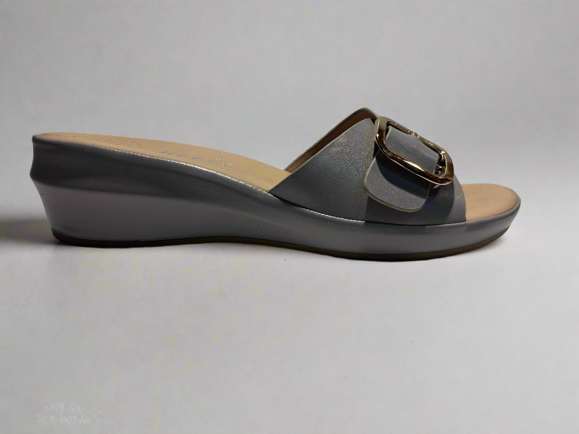 Serenity Buckled Wedge Slip ons