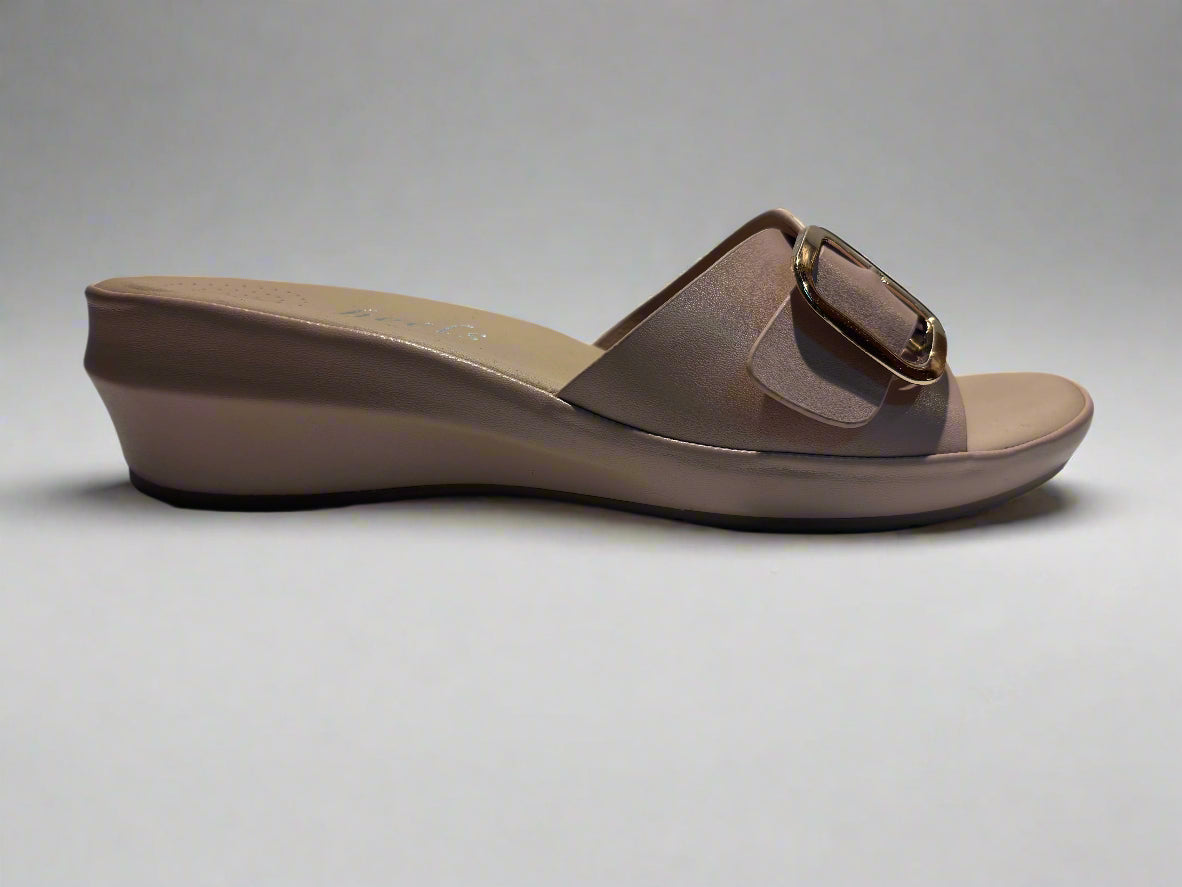 Serenity Buckled Wedge Slip ons