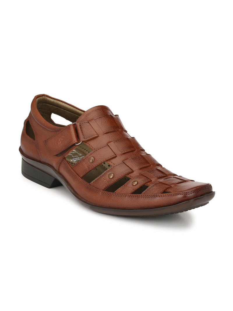 Mavro Tan Leather Roman Sandals HT