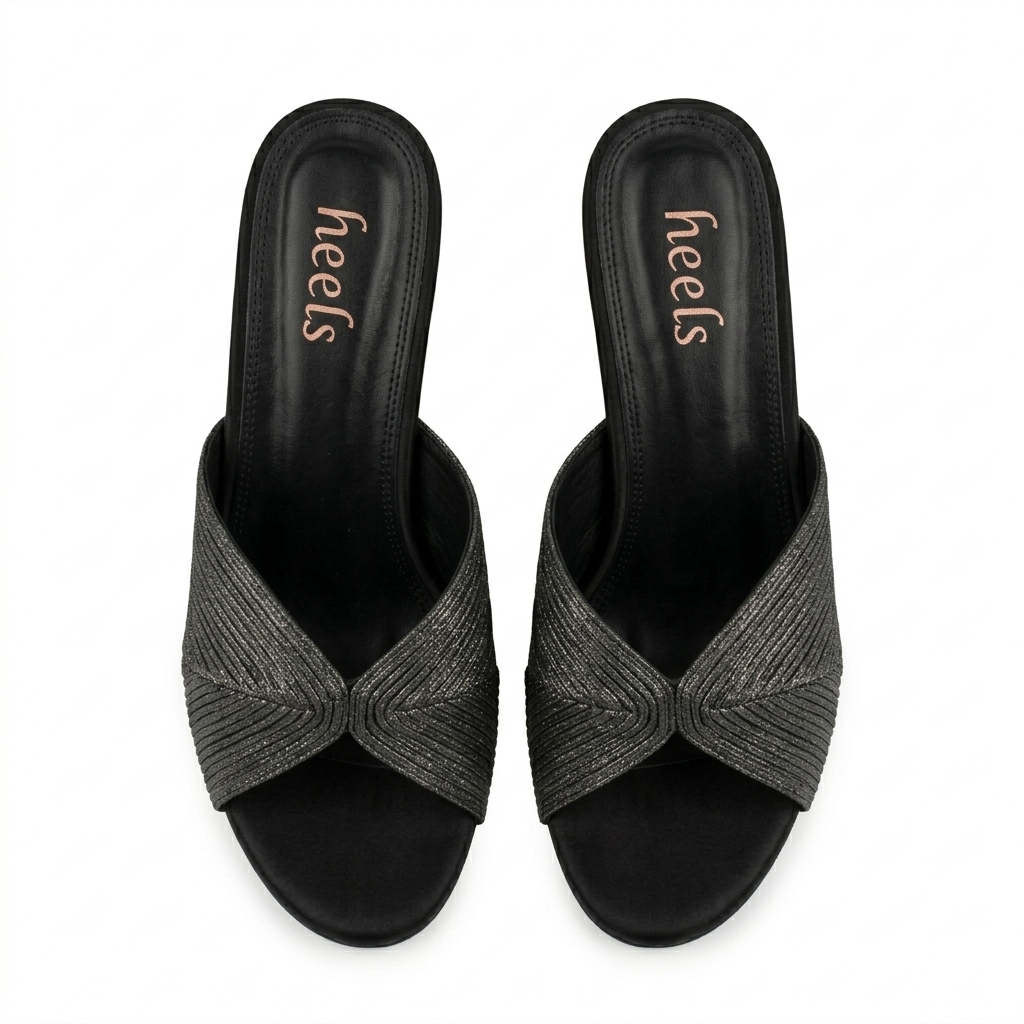 Jenny Fancy Peep Toe Block Heels