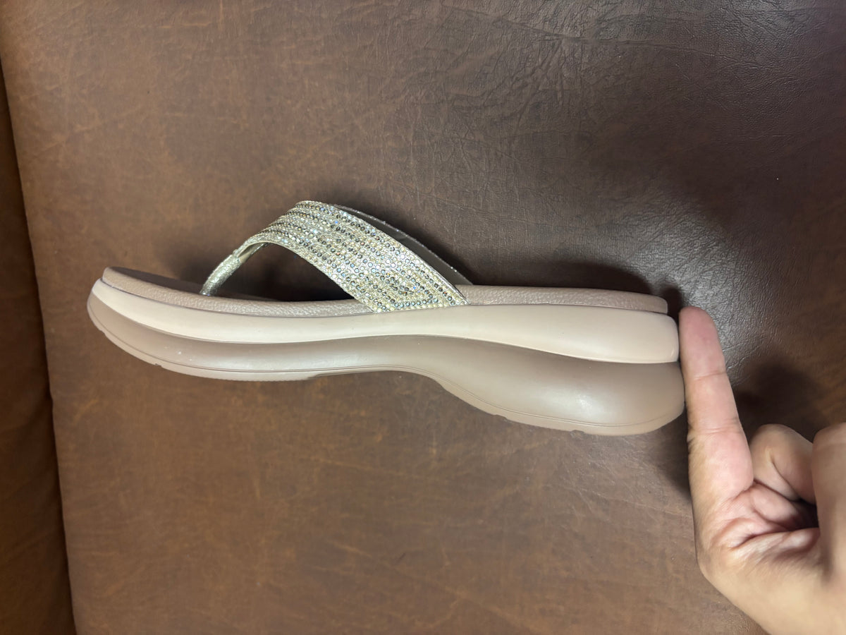 Emily 2.0 Chunky Cushion Bling Slippers
