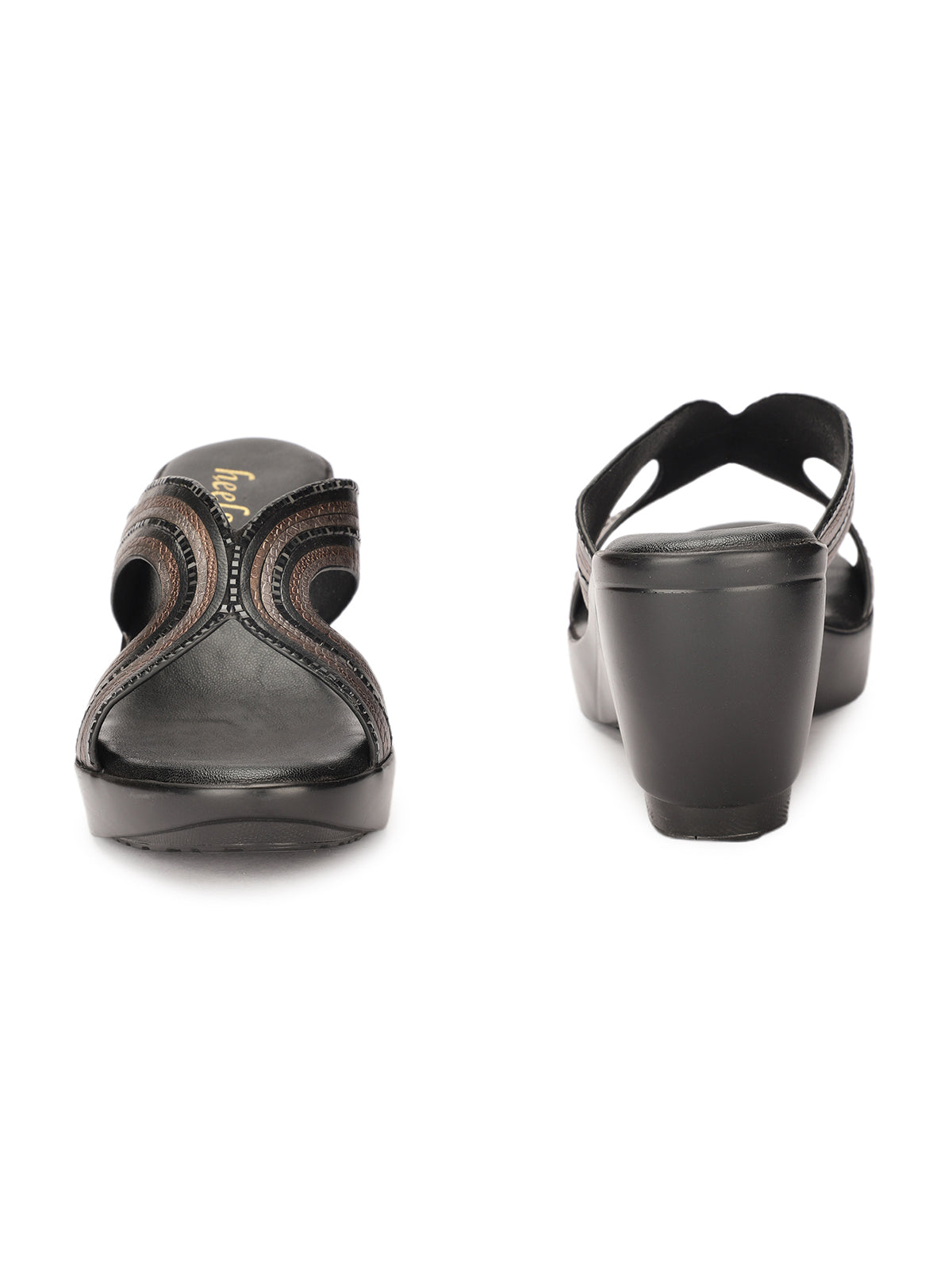 Vistoria Embellished Wedge Peep Toe Heels