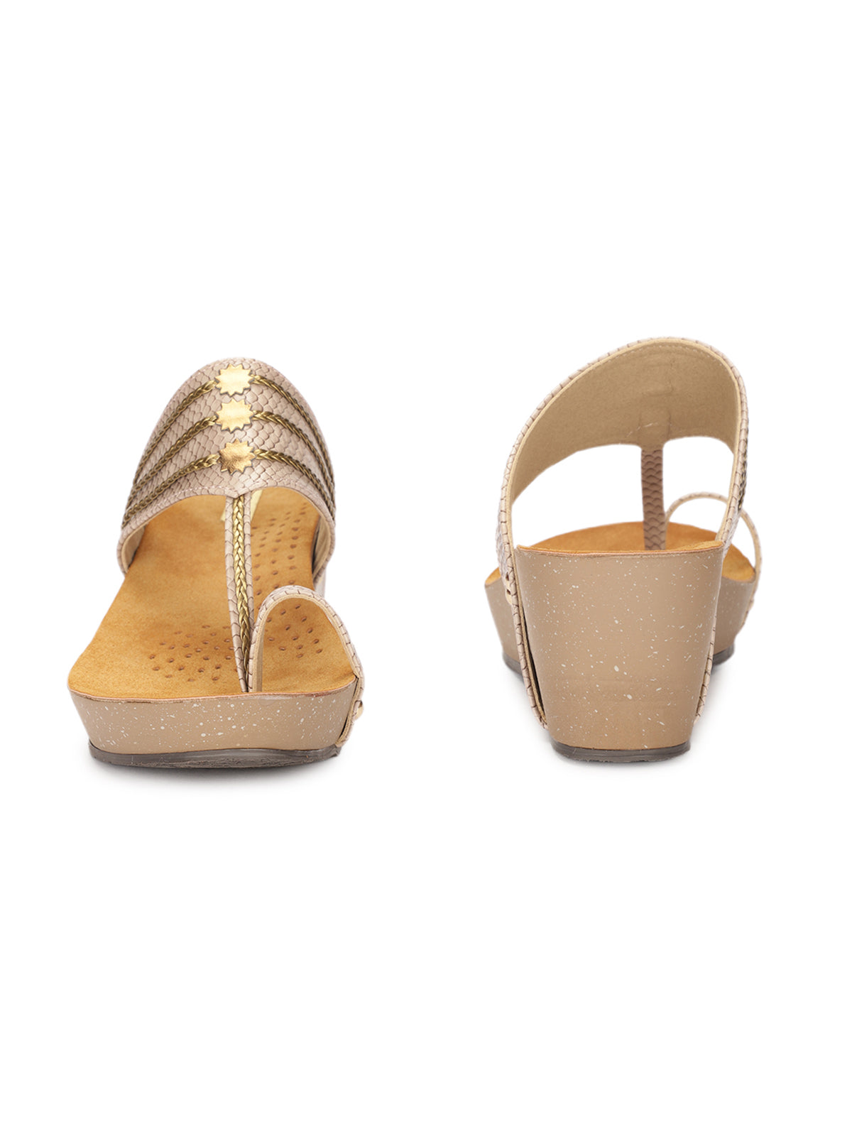 Zehra Wedge Heel Kohlapuris - The Heels India