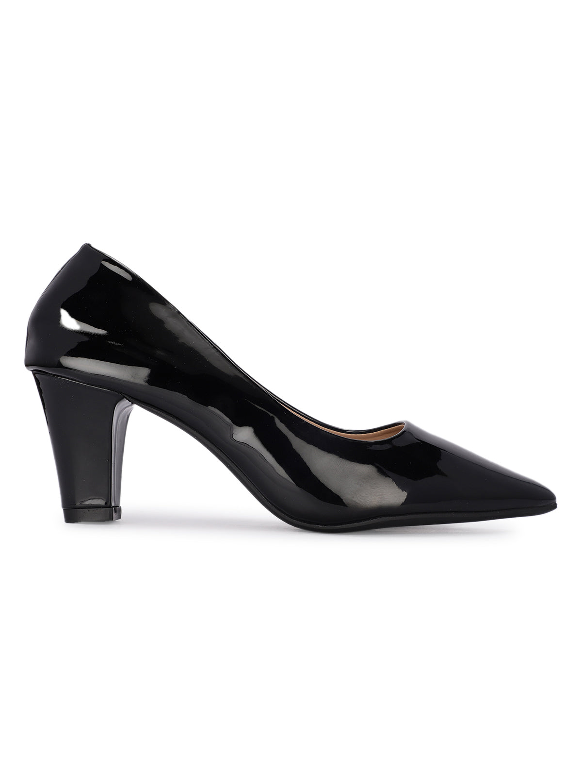 Nuvina Patent Block Heel Stilettoes