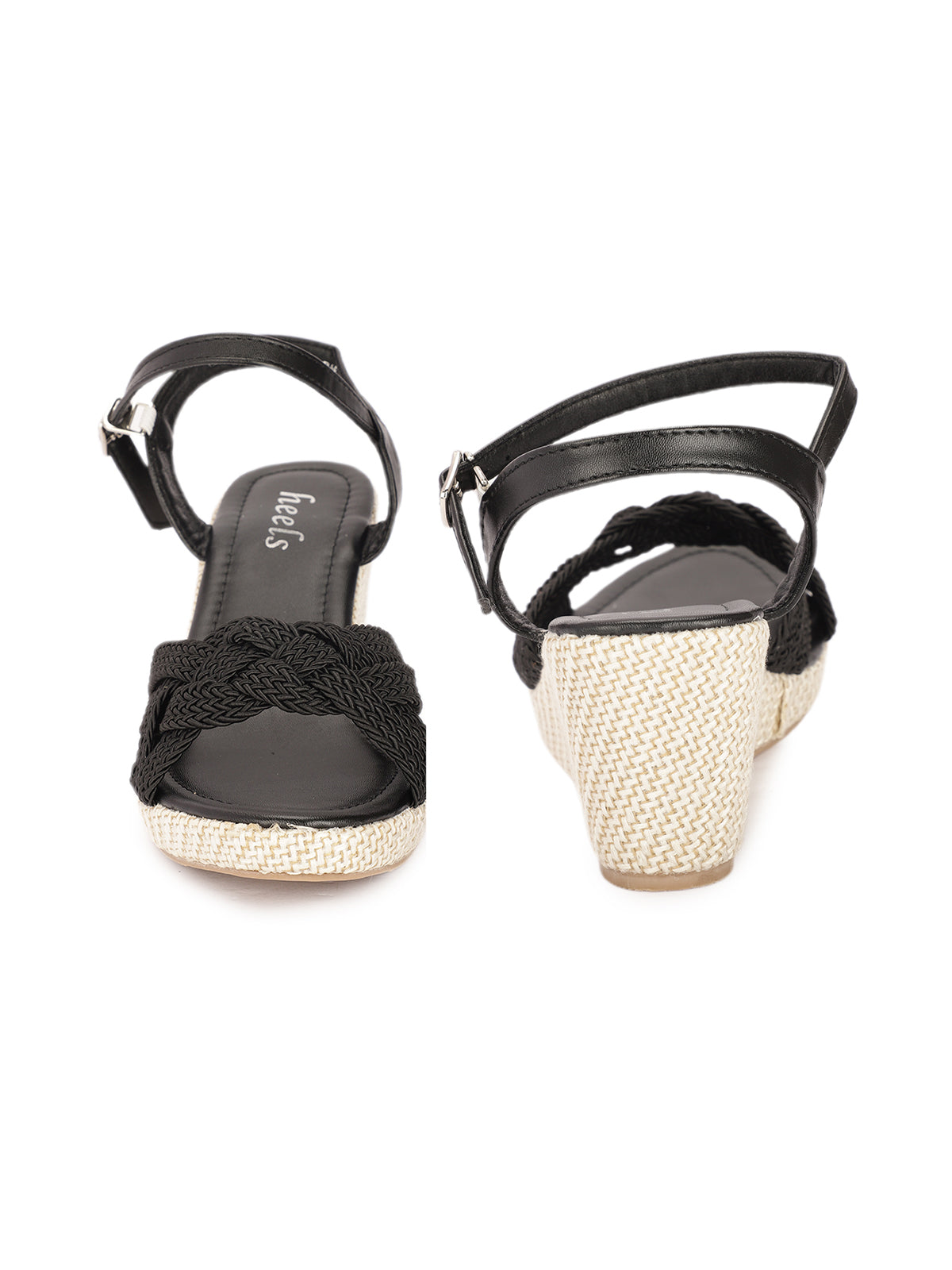 Xenia Crochet Jute Wedge Sandals