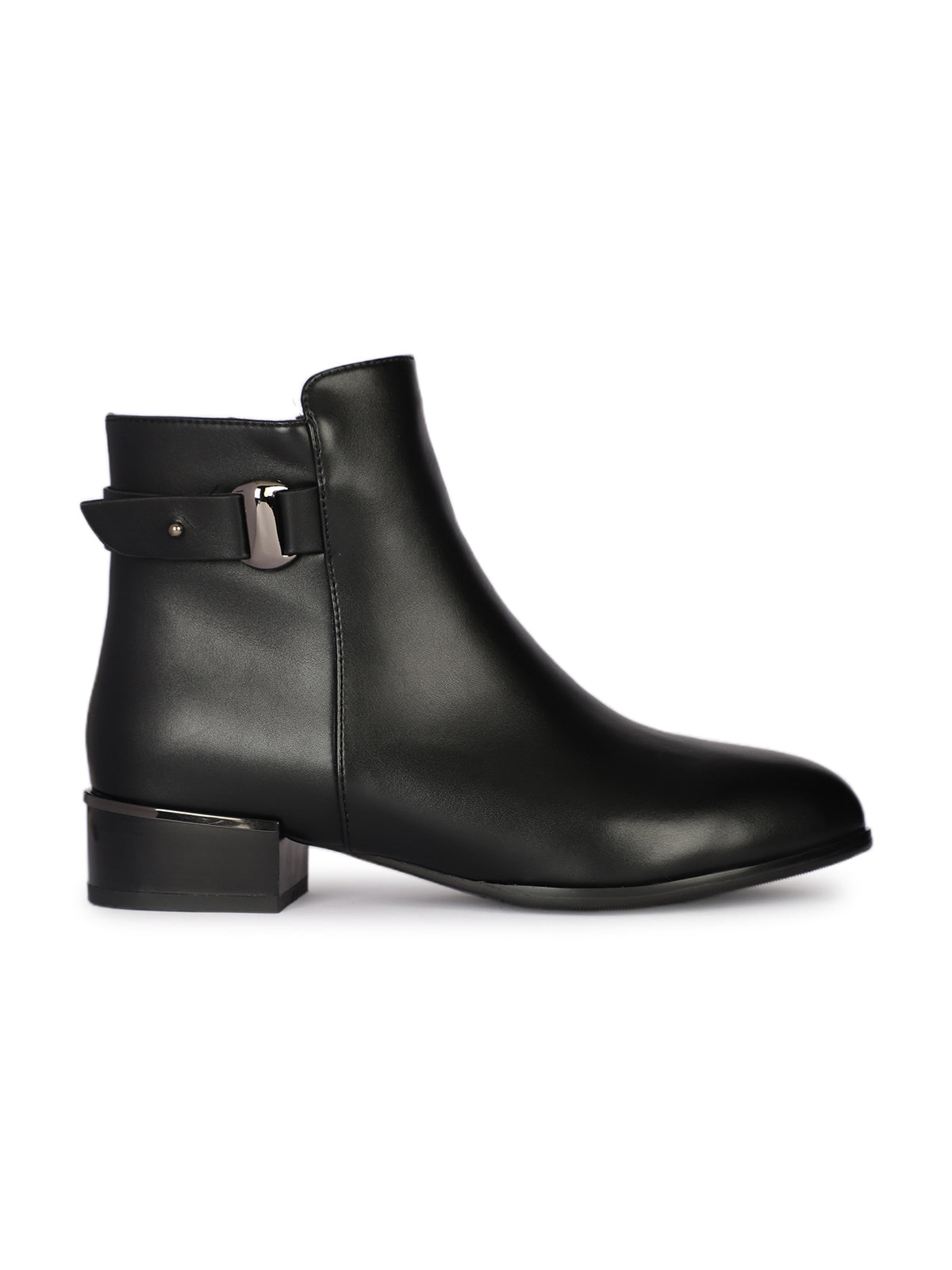 La Divina Premium Winter Ankle Low Heel Boots