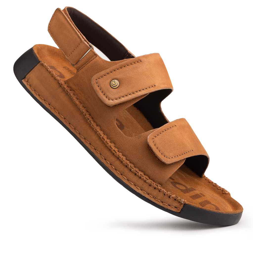 Double Strap Nubuck Leather Sandals