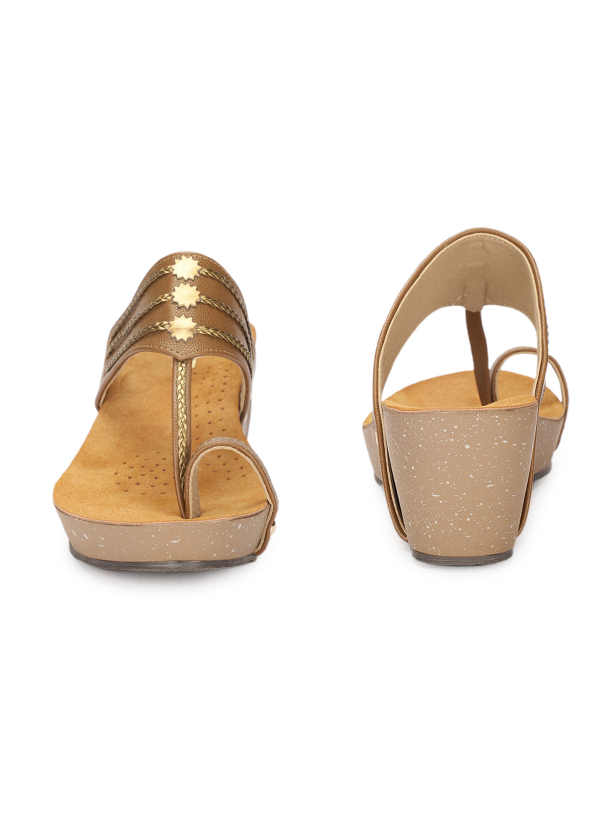 Zehra Wedge Heel Kohlapuris - The Heels India