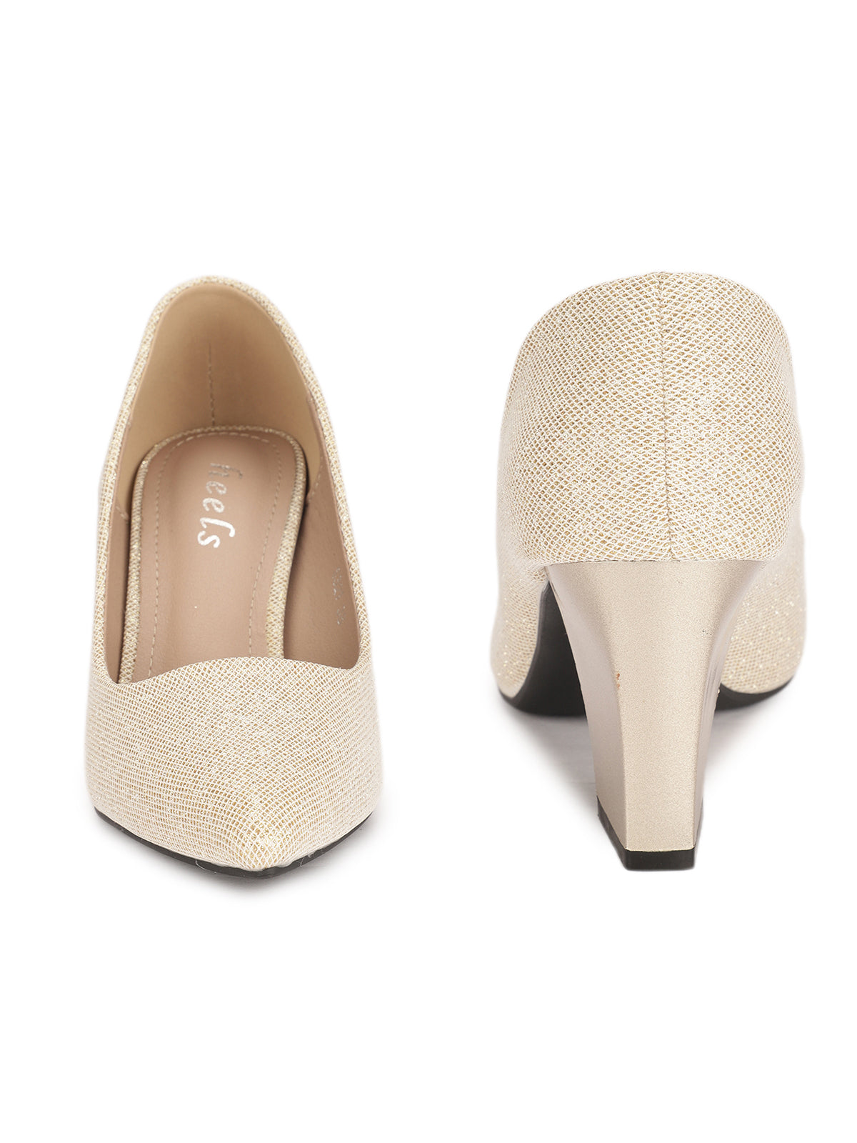 Bergamo Block Heel Glitter Pumps