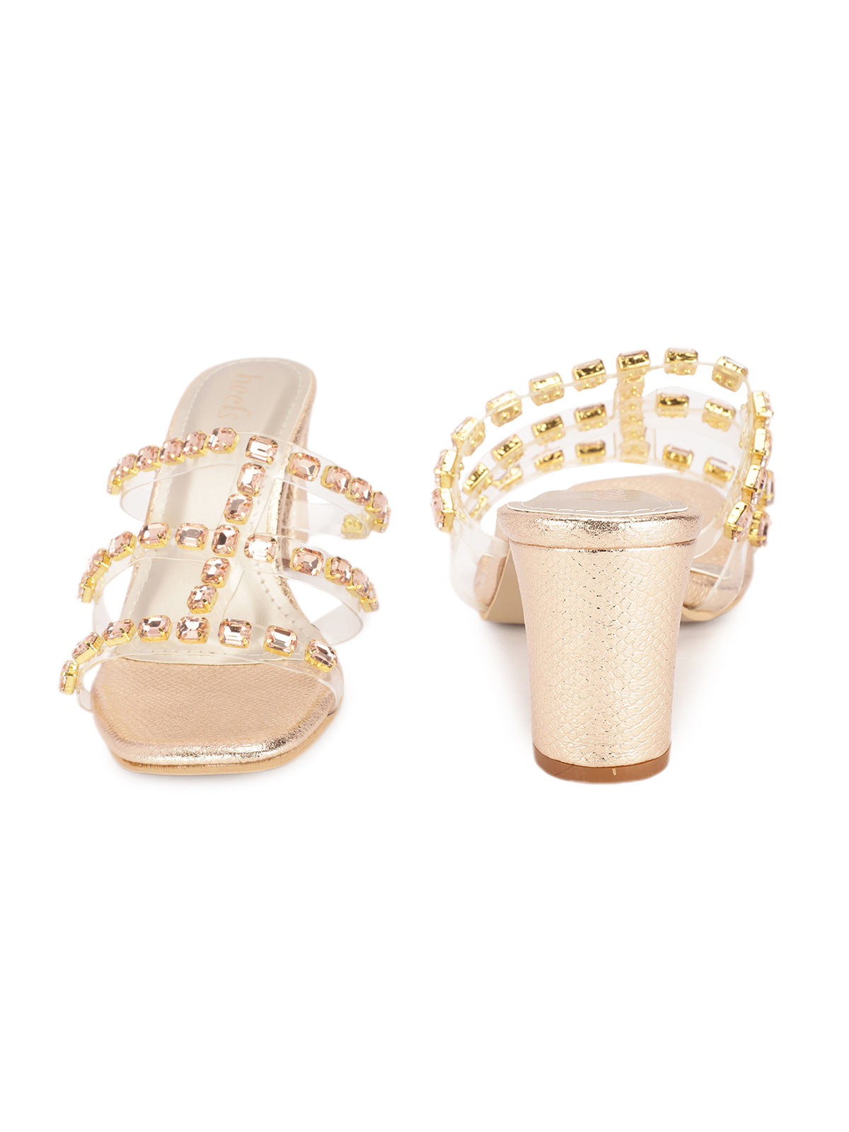Zita Embellished Block Heels