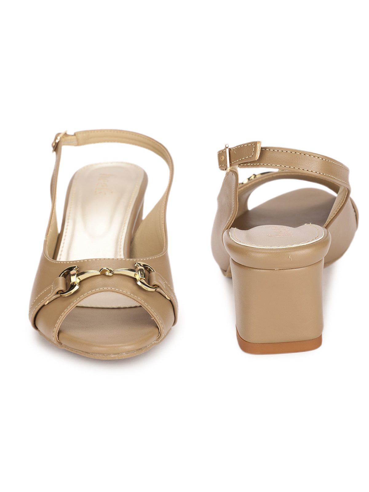 Alina Peep Toe Sling Back Block Heels