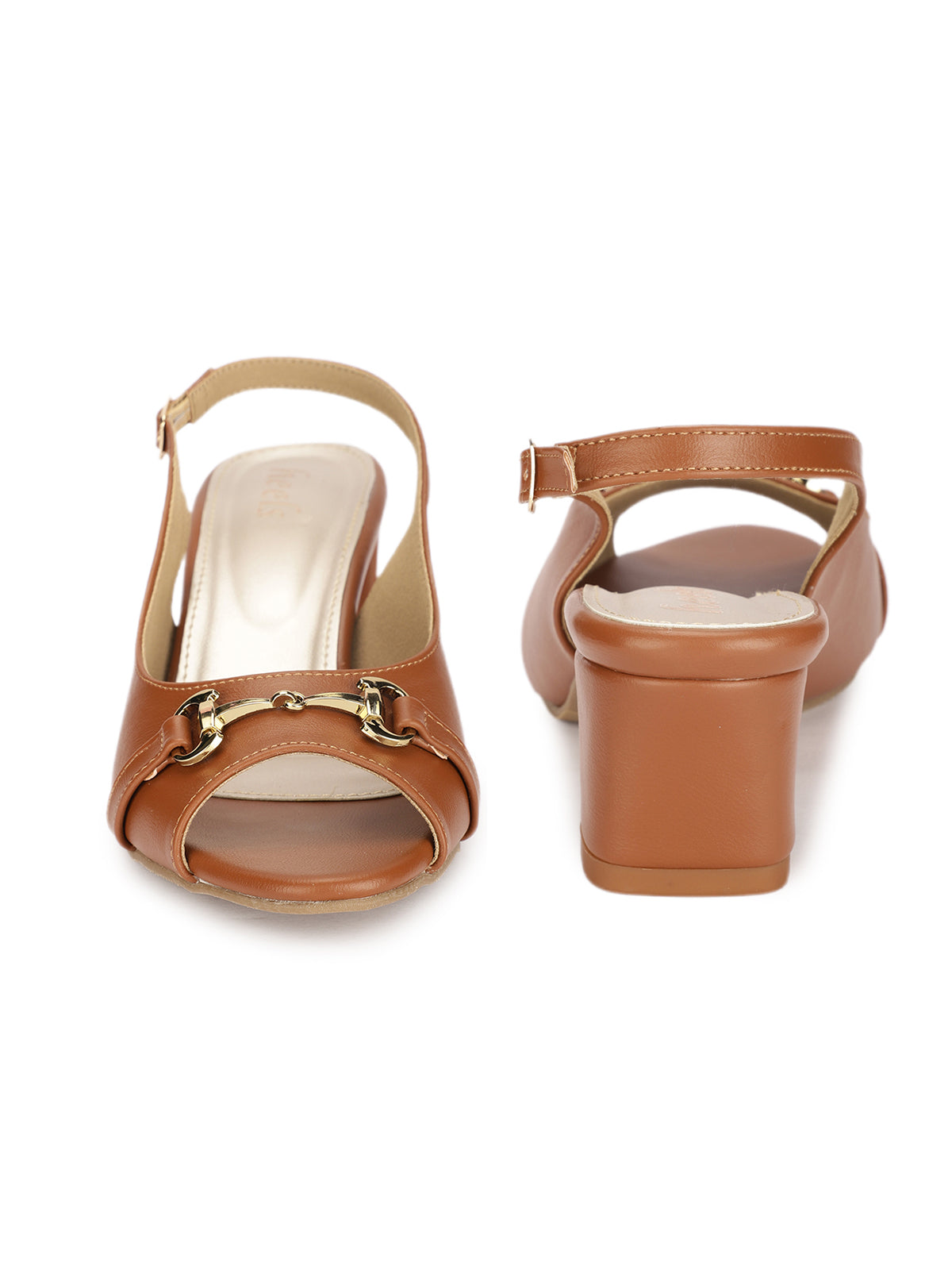 Alina Peep Toe Sling Back Block Heels