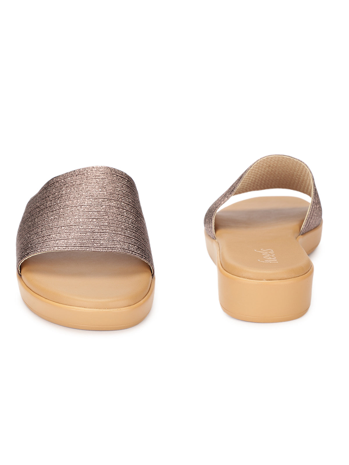 Georgia Cushioned Wedge Platform Sliders - The Heels India