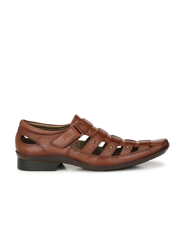 Mavro Tan Leather Roman Sandals HT