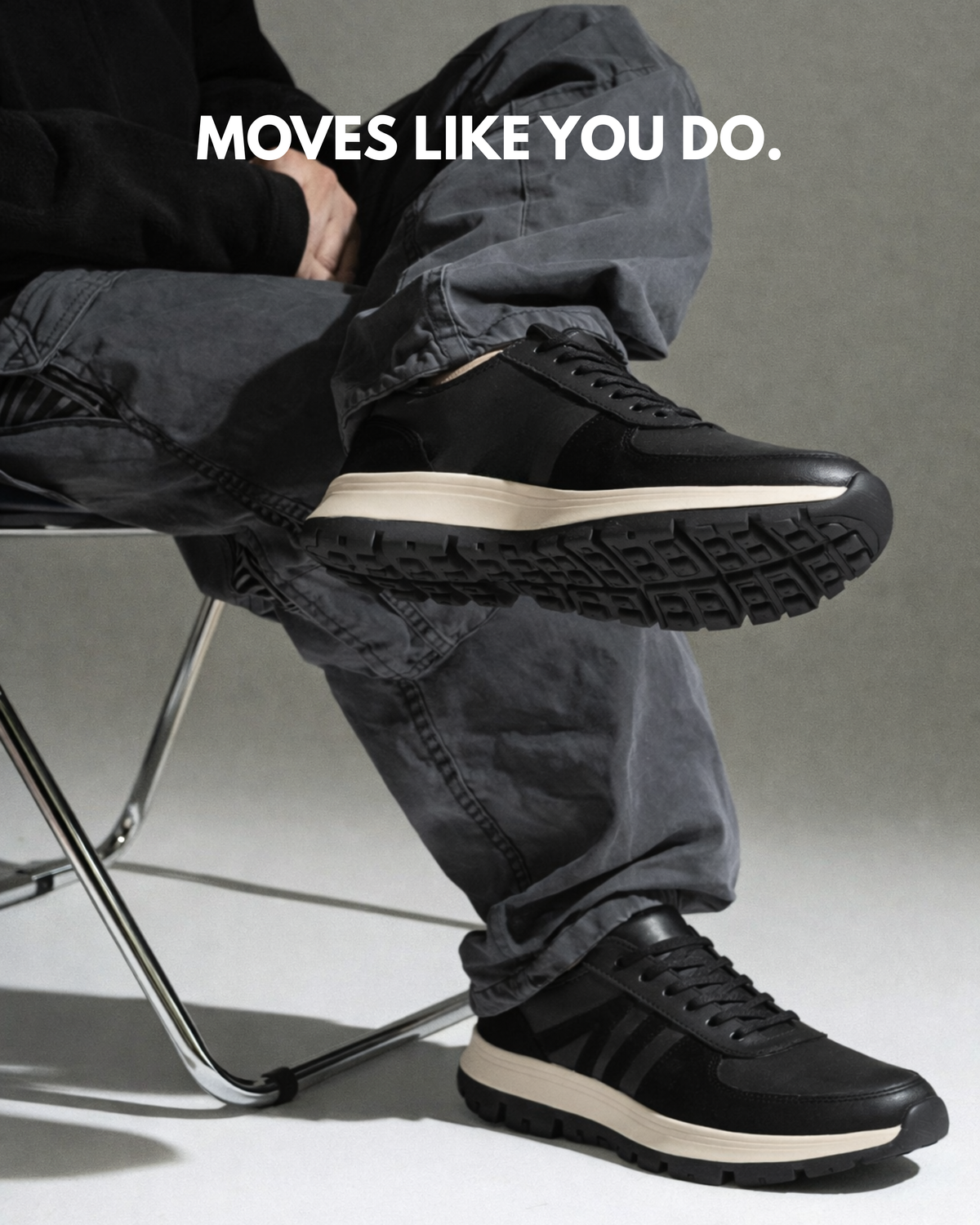 DRIFT Premium Leather Lace-Up Sneakers