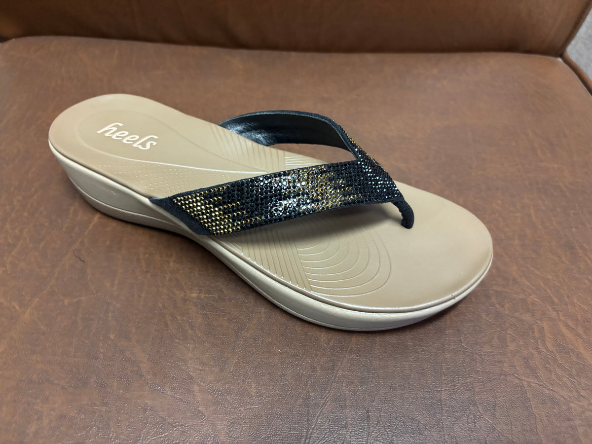 Esther Cushioned Bling V Slippers