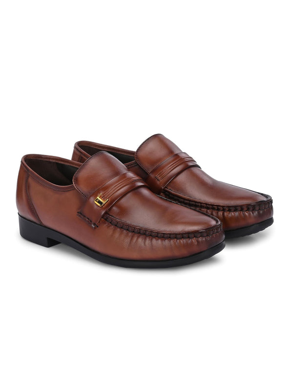 Richard Tan Leather Formal Cushion Loafers