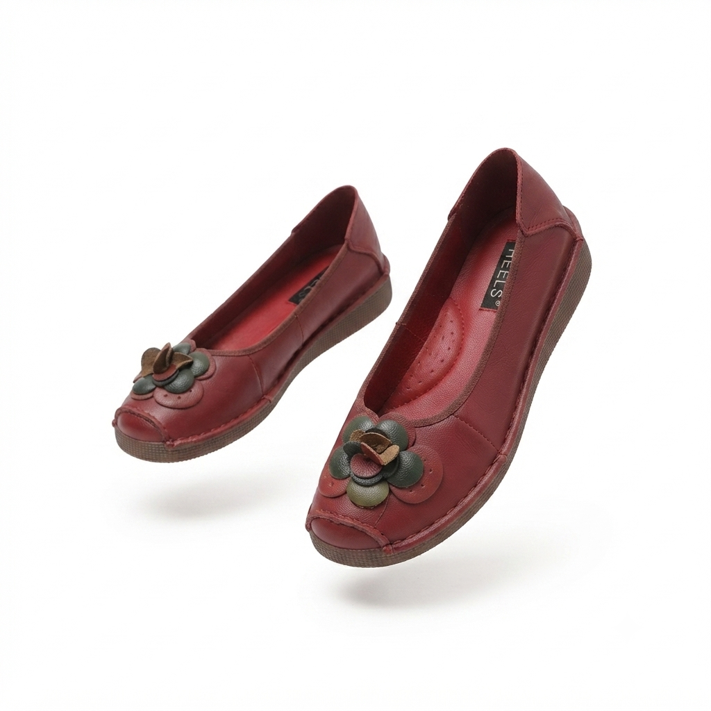 Flora 3.0 Premium Leather Cushioned Ballerinas
