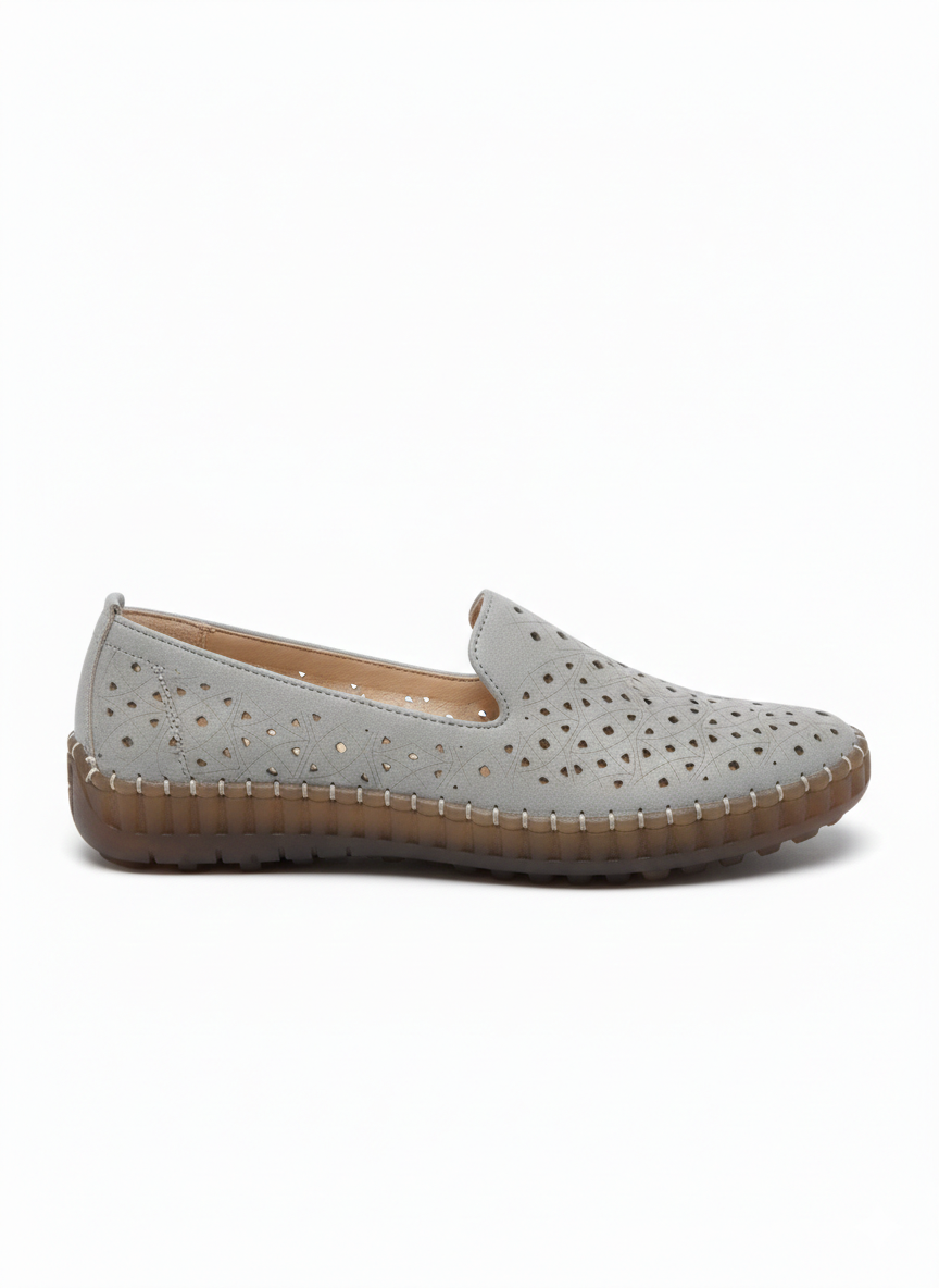 Emily Perforated Cushioned Loafers - The Heels India