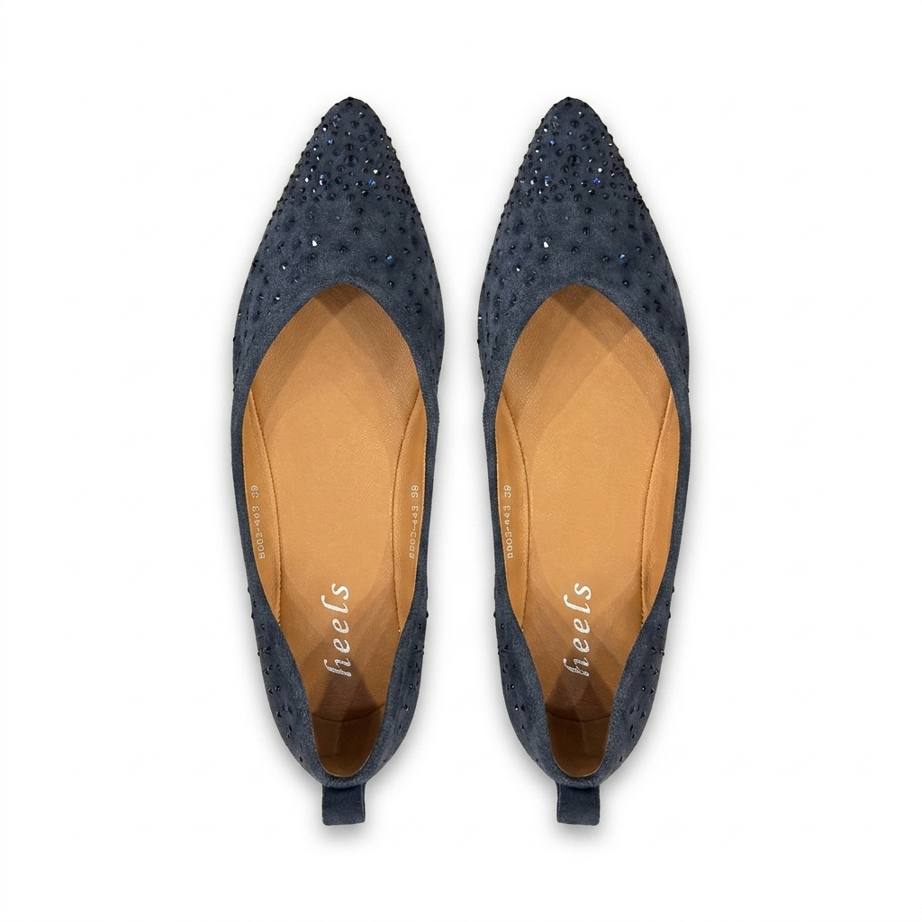 Tamara Bling Flexi Pointed Toe Flat Ballerinas