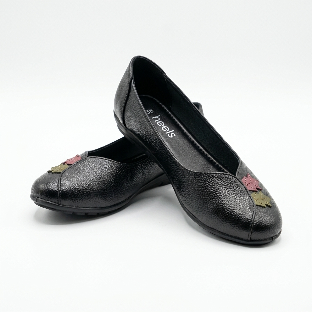 Maple Flora Leather Ballerinas
