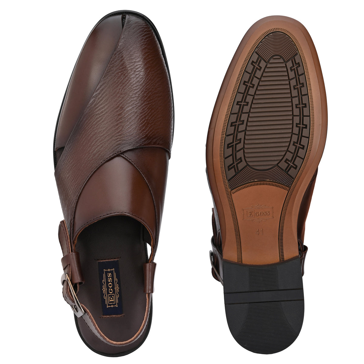 Faiz Ethnic Leather Peshawari Sandals