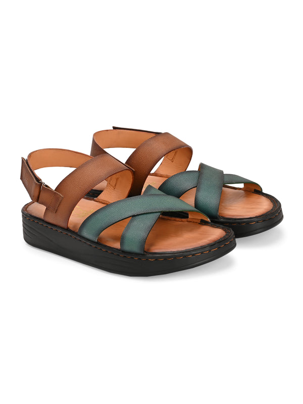 Renzo Multi Leather Cushion Sandals HT