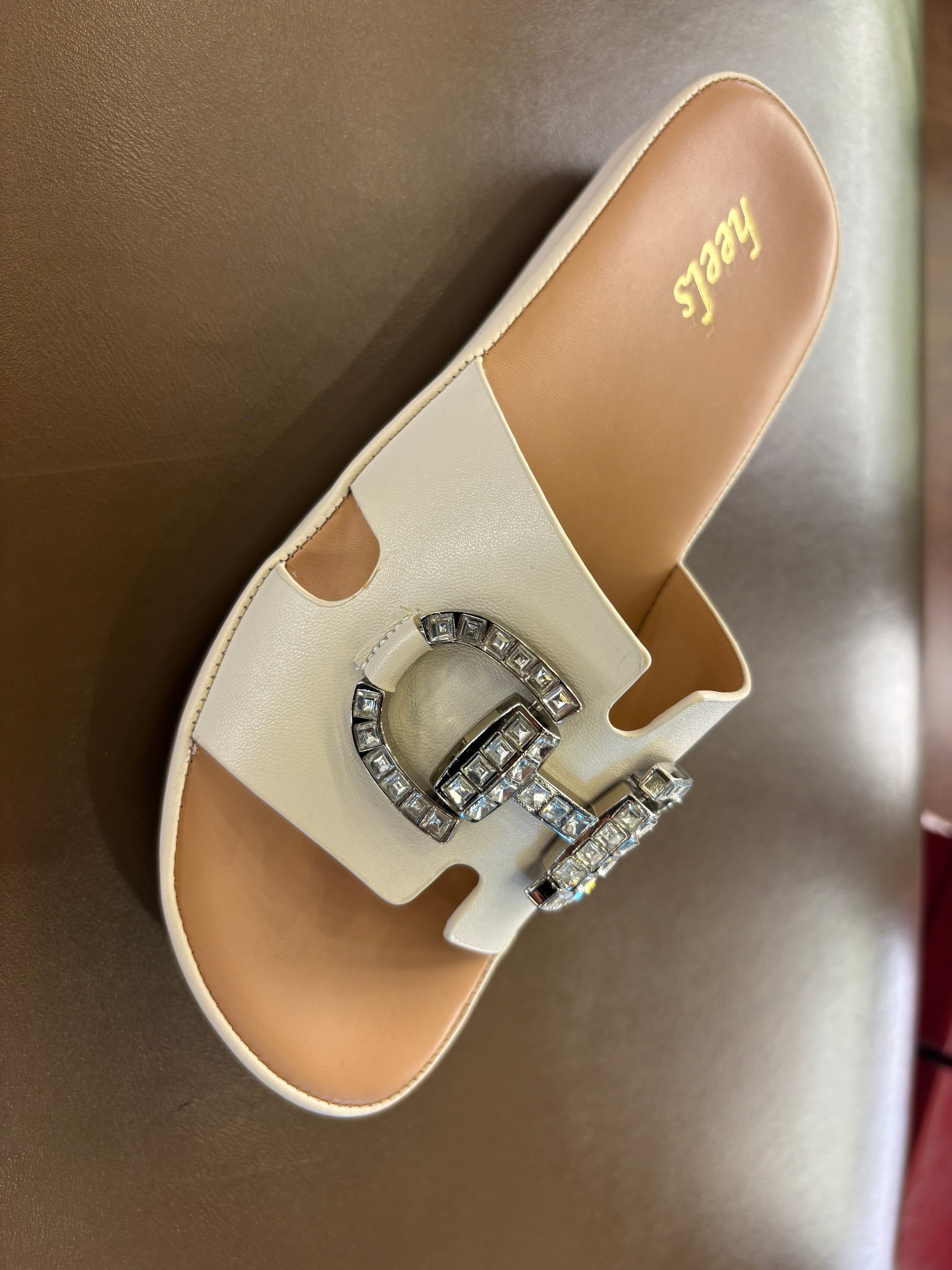 Layla Premium Cushioned Wedge Embellished Sliders