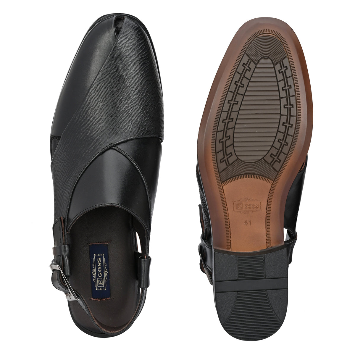 Faiz Ethnic Leather Peshawari Sandals