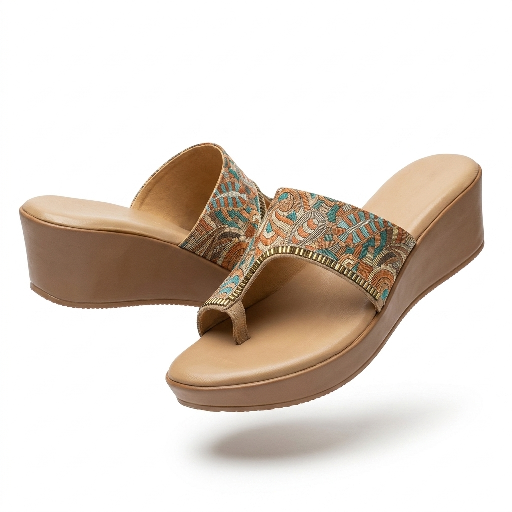 Becky Printed Thumb Wedges