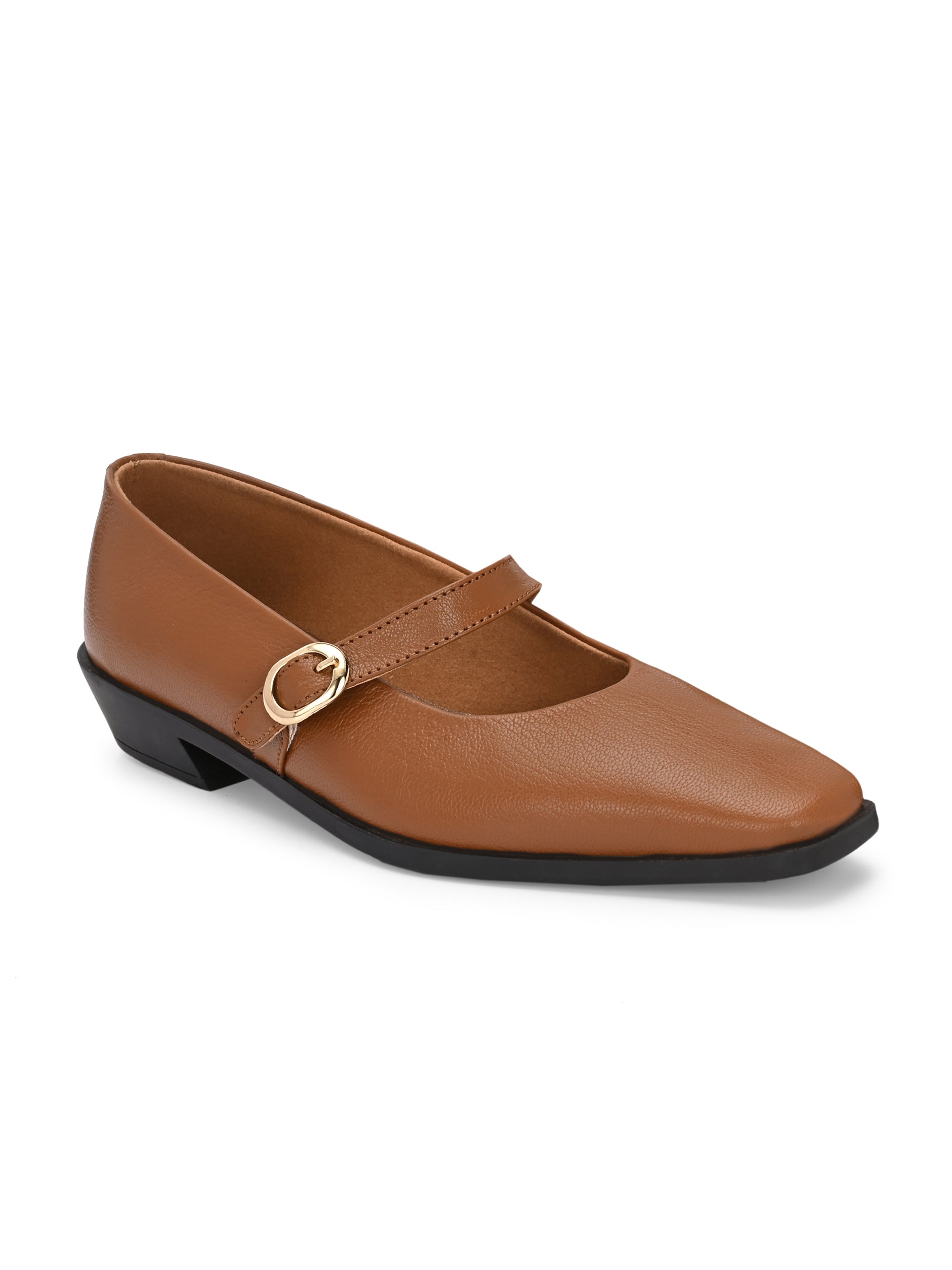 Vestoné Leather Formal Strap Ballerinas