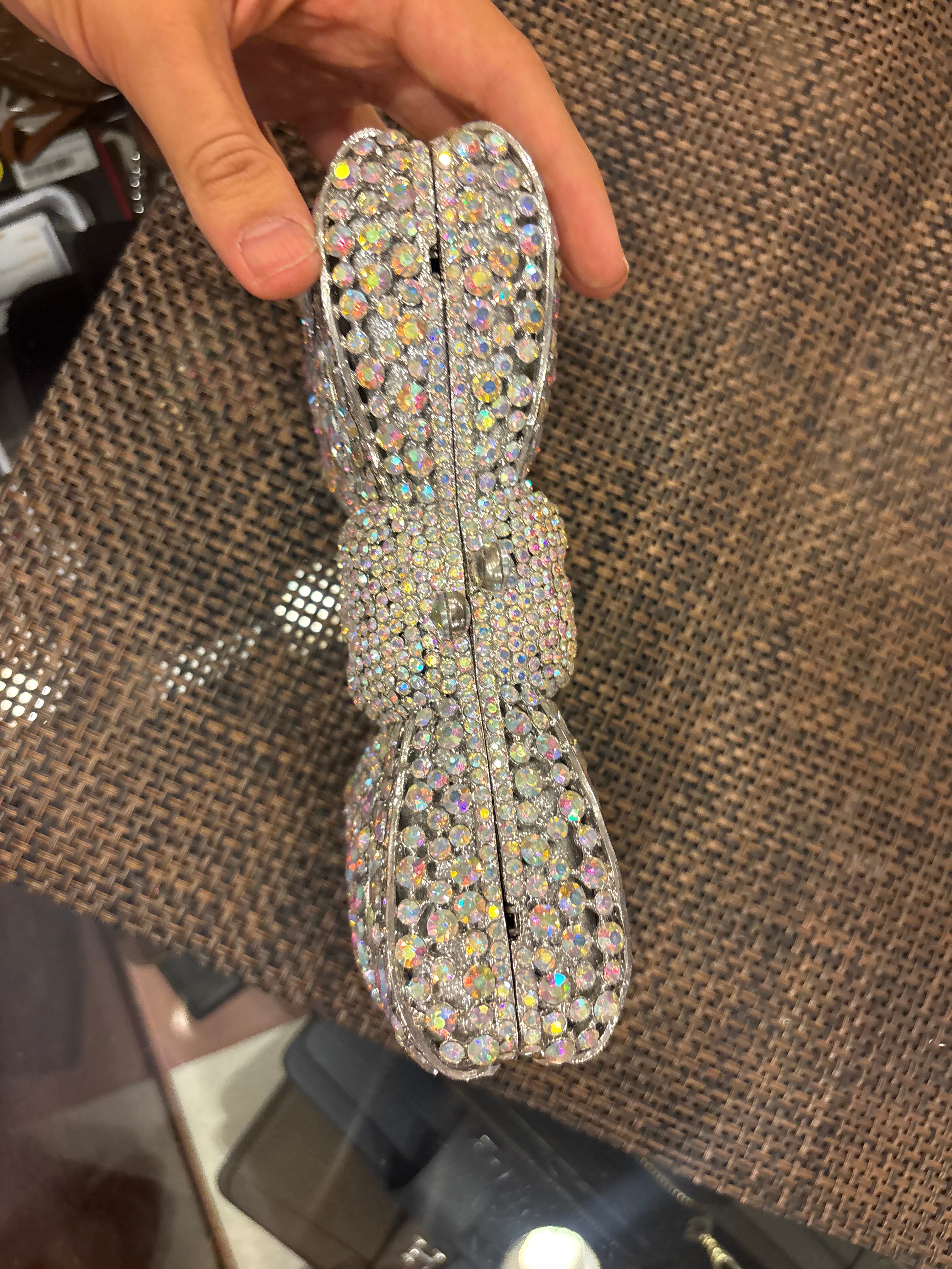 Embellished Bling Bow Clutch Sling Bag