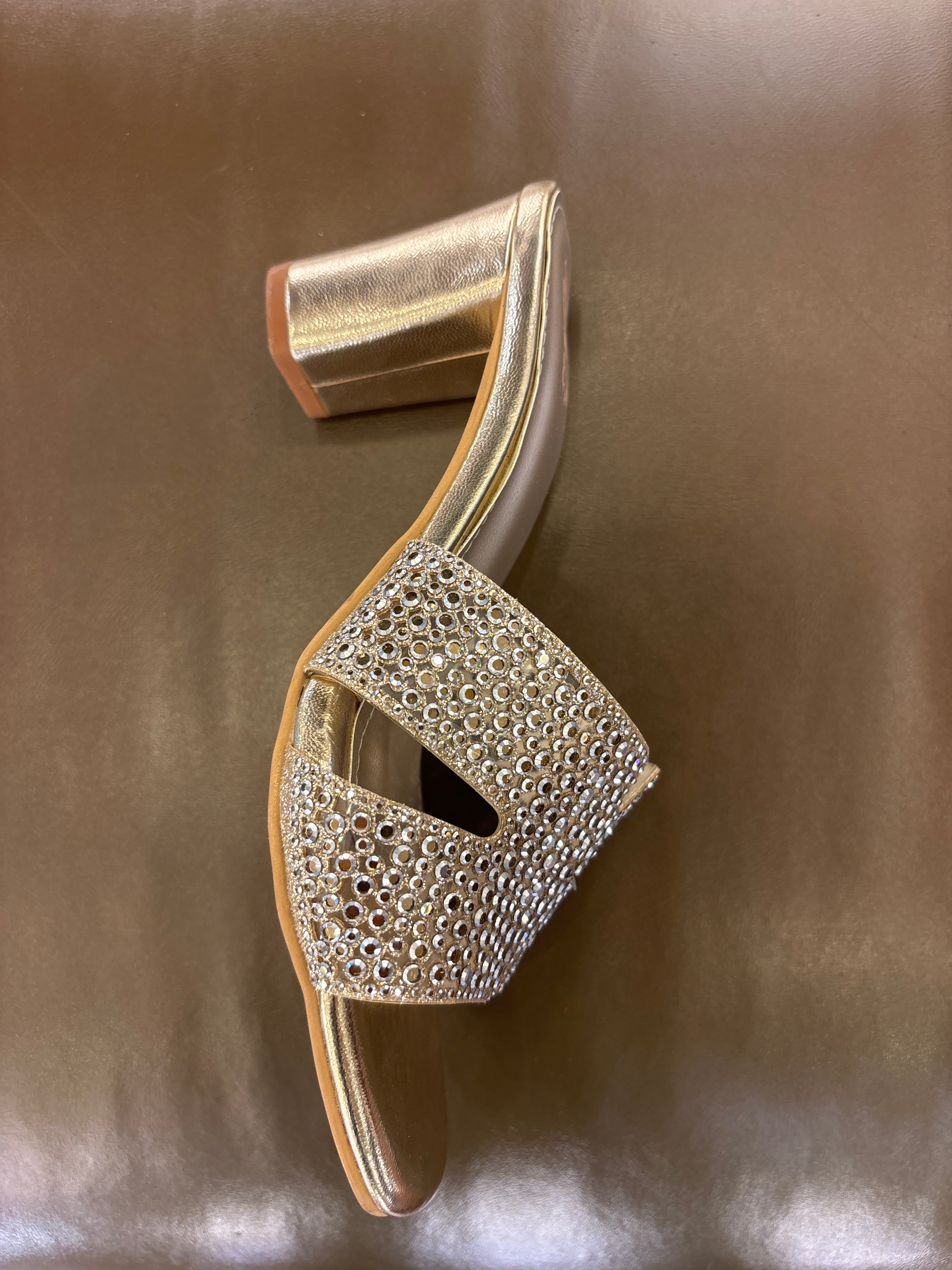 Helene Bling Block Heel Muse