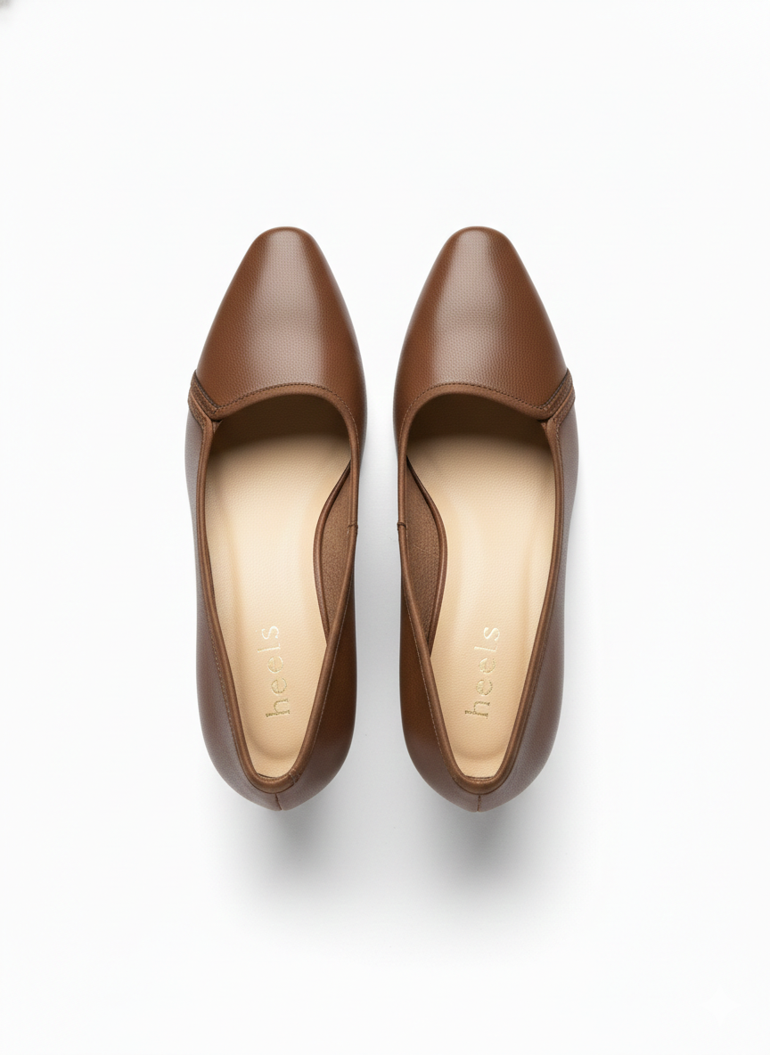 Valentina Premium Leather Block Heel Pumps