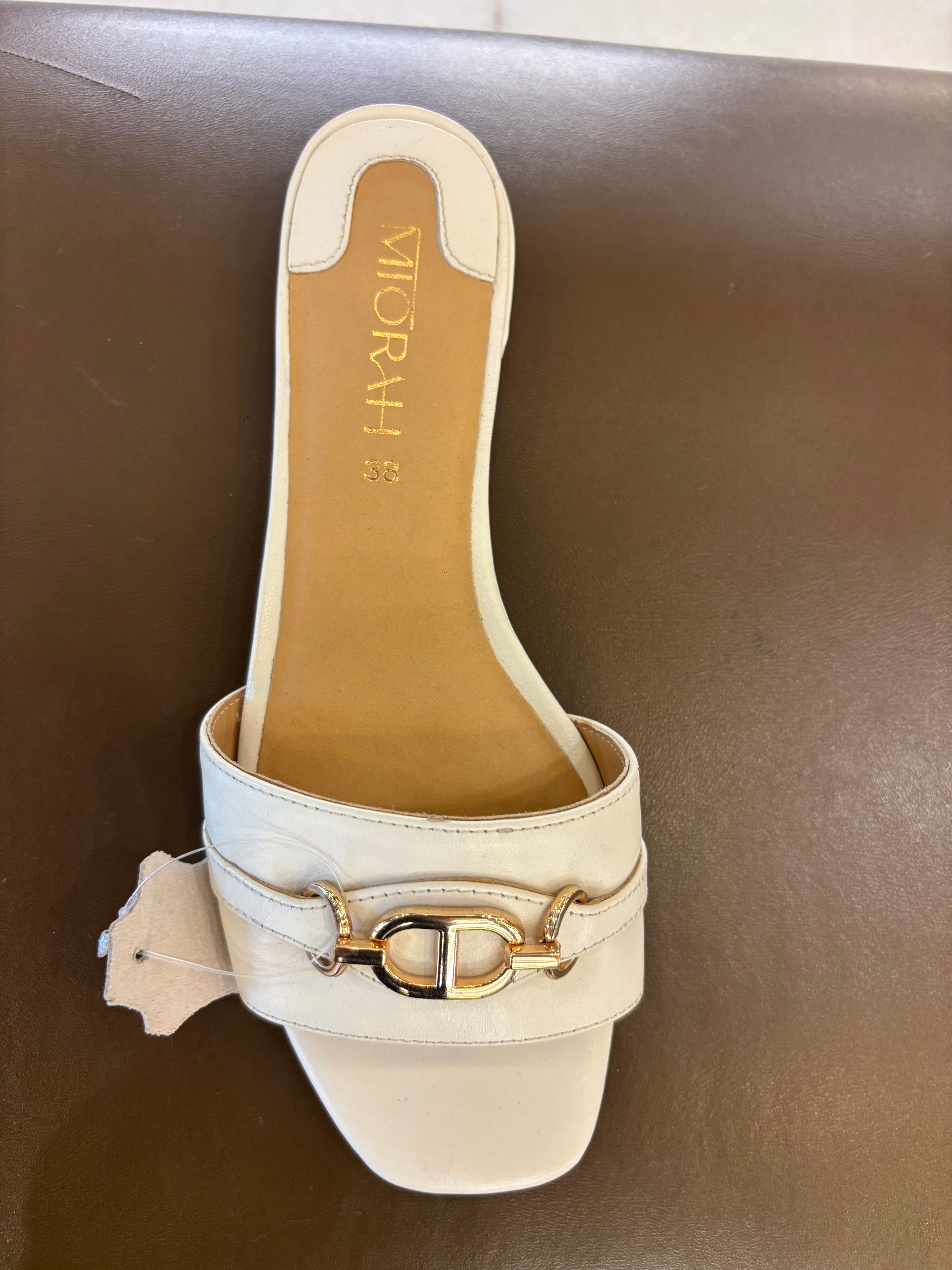 Sloane Premium Leather Cushioned Summer Sliders