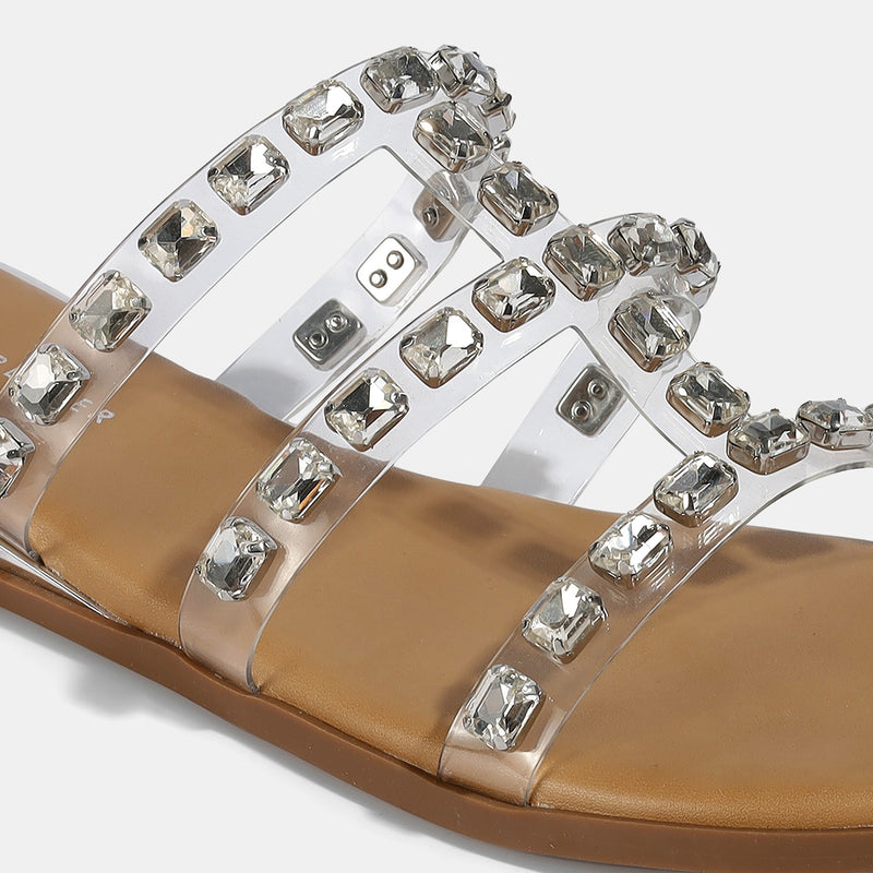 Stella Flat Embellished Sliders