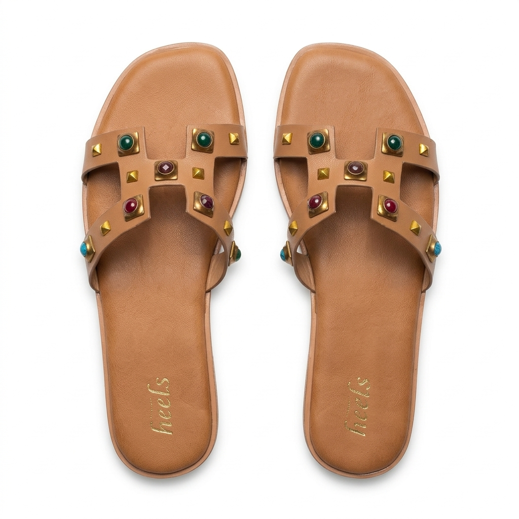 Julia Embellished Flat Summer Sliders