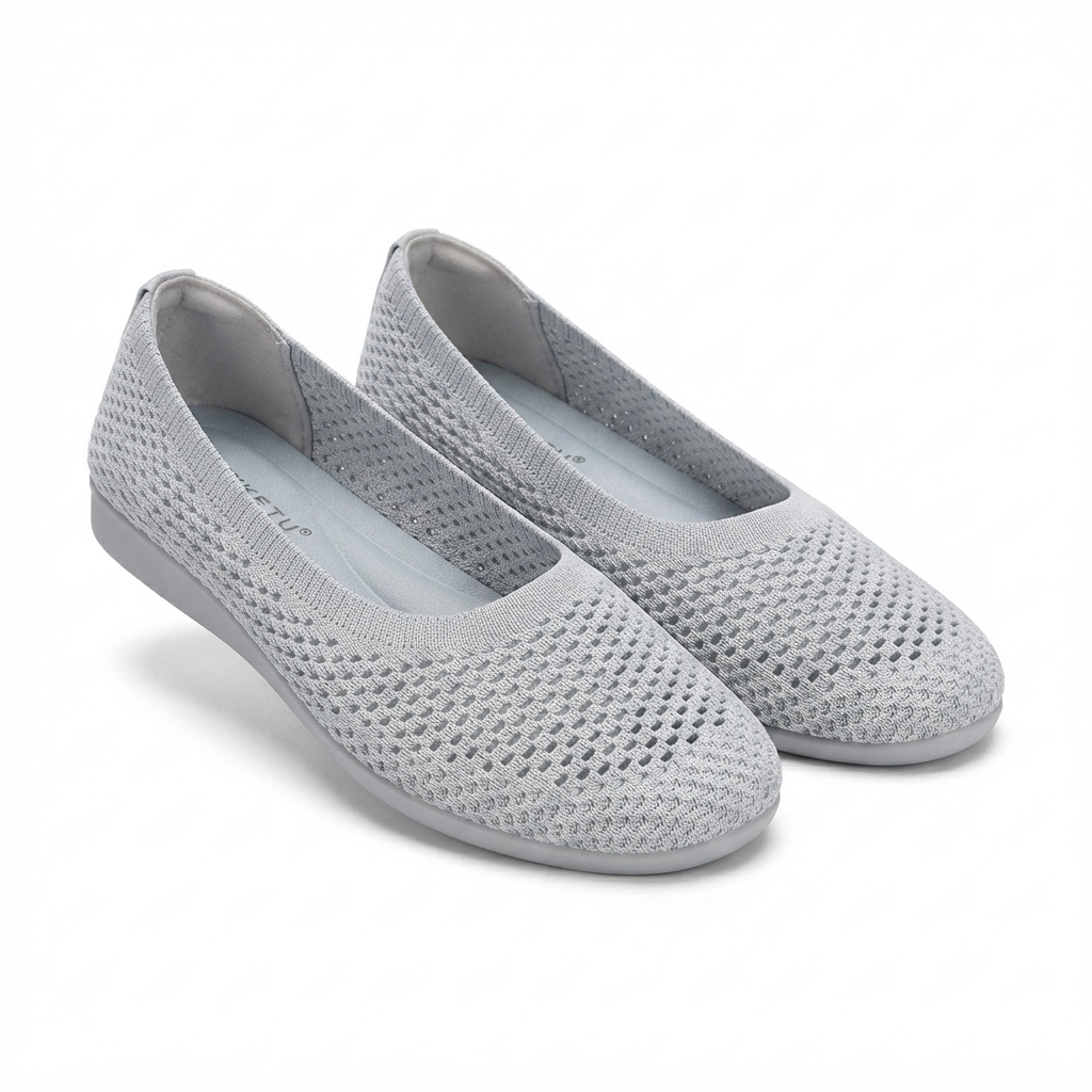 Grace Crochet Flat Flexi Comfort Ballerinas