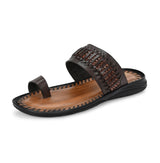Solano Brown Leather Slippers HT