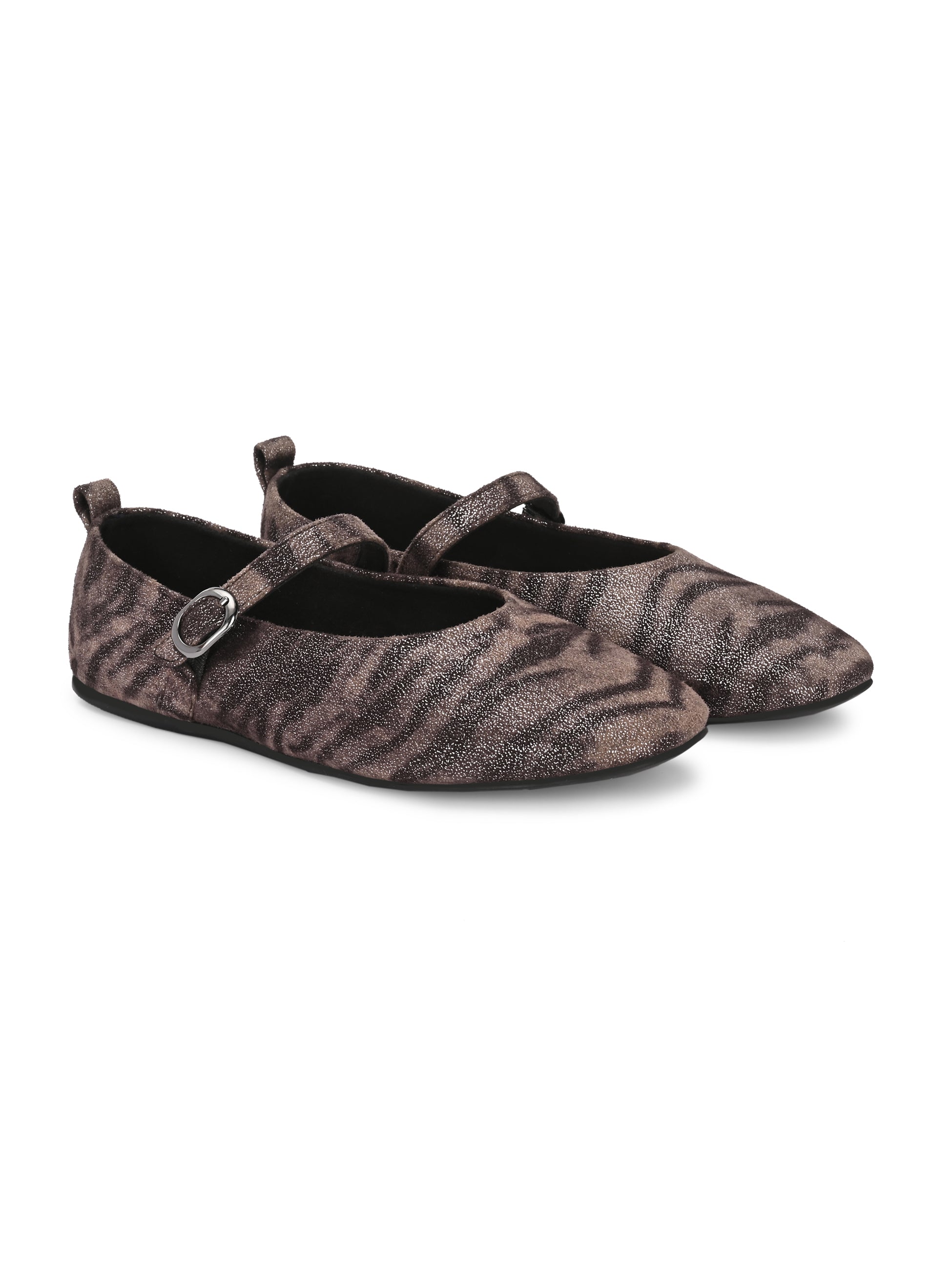 Monterose Leather Flat Mary Janes - The Heels India